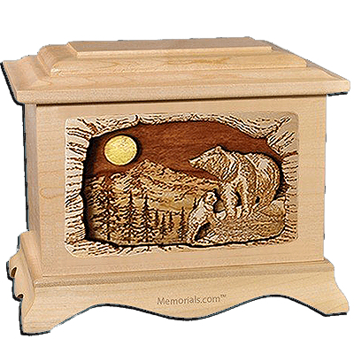 Bears Maple Cremation Urn for Two