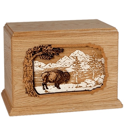 Bison Oak Companion Urn 