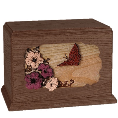 Butterfly Walnut Companion Urn