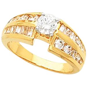 Baguette Accents Ring