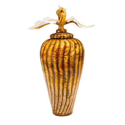 Batik Jar with Avian Art Petite Cremation Urn