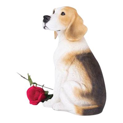 Happy Beagle Dog Cremation Urn