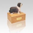 Bearded Collie Standing Small Dog Urn