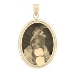 Beloved Yellow Gold Etched Pendant