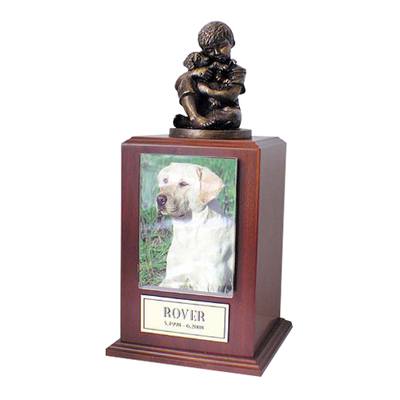 Best Friend Dog Walnut Large Cremation Urn