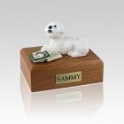 Bichon Frise Laying Medium Dog Urn