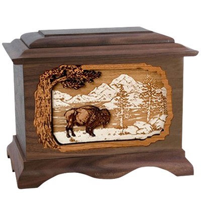 Bison Walnut Cremation Urn