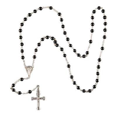 Black Agate Cremation Rosary