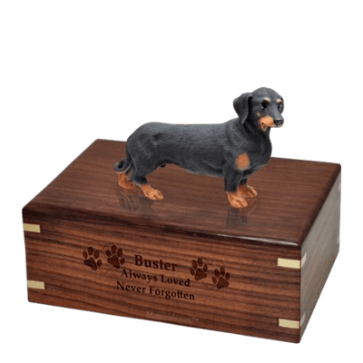 Black Dachshund Large Doggy Urn