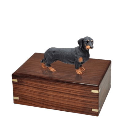 Black Dachshund Medium Doggy Urn