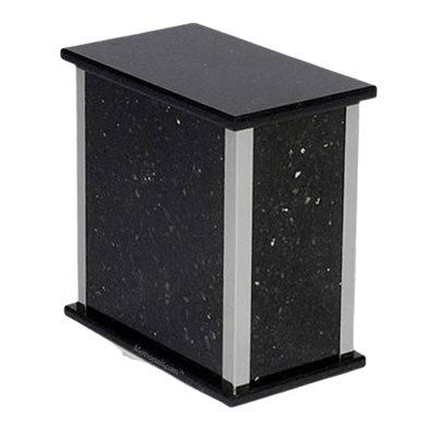 Black Galaxy Silver Granite Urn