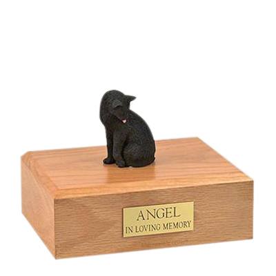 Black Grooming Large Cat Cremation Urn