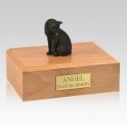 Black Grooming Cat Cremation Urns