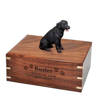 Black Labrador Large Doggy Urn