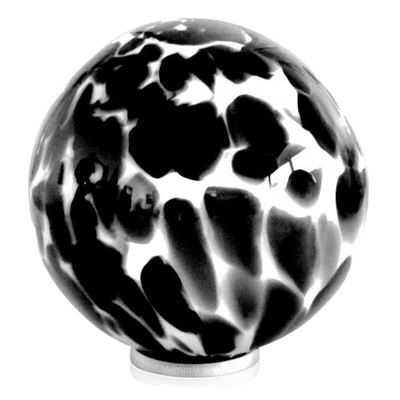 Black Pop Glass Cremation Urn