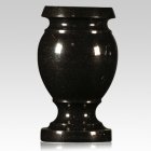 Black Satin Granite Vase