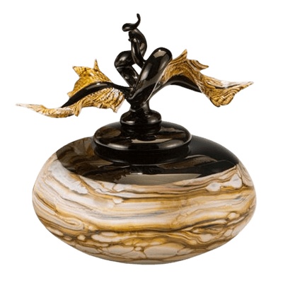 Strata Black Art Cremation Urn