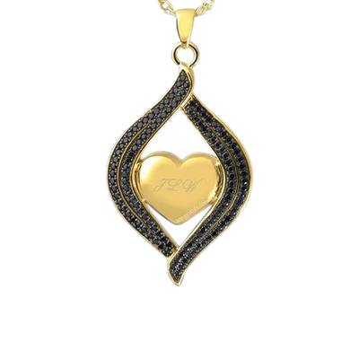 Black Swan Cremation Pendant IV