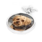 Bloom White Gold Photo Pendant