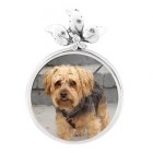 Bloom White Gold Photo Pendant