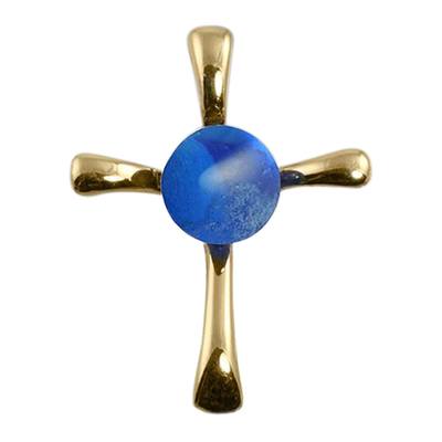 Blue Cross Cremation Ash Pendant