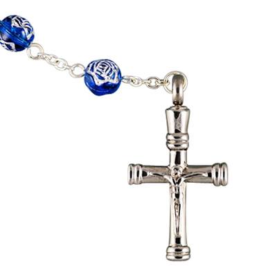 Blue Crystal Cremation Rosary