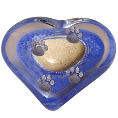 Blue Heart Pet Keepsake Urn