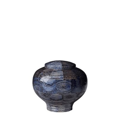 Blue Keepsake Wood Urn