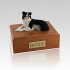 Border Collie Lying Large Dog Urn