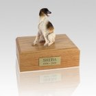 Borzoi Sitting Medium Dog Urn