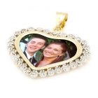 Bouquet Yellow Gold Photo Pendant