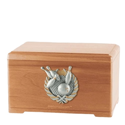 Bowling Fan Light Cherry Cremation Urn