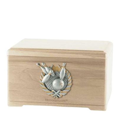 Bowling Fan Maple Cremation Urn
