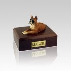 Boxer Ears Up Small Dog Urn