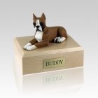 Boxer Fawn Ears Up Large Dog Urn