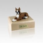 Boxer Fawn Ears Up Small Dog Urn