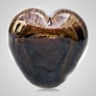 Bronze Cremation Ash Glass Heart
