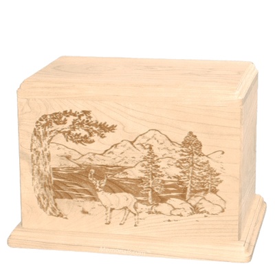 Buck Companion Maple Wood Urn