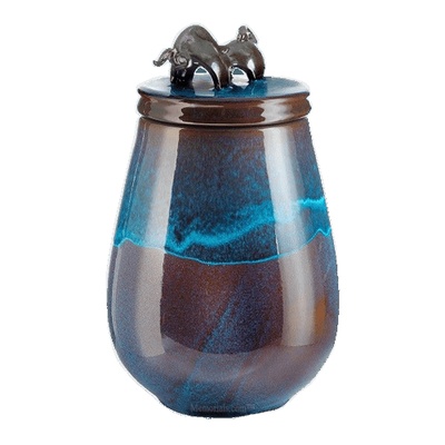 Bull Ceramic Cremation Urn