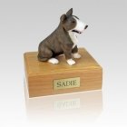 Bull Terrier Brindle & White Large Dog Urn