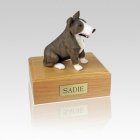 Bull Terrier Brindle & White Medium Dog Urn