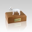 Bull Terrier White Standing Medium Dog Urn