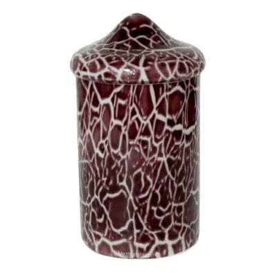 Burgundy Crackle Glass Cremation Urn