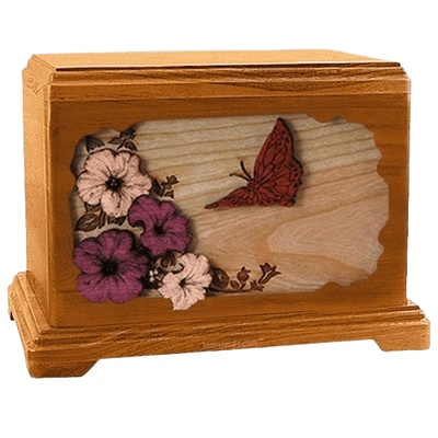 Butterfly Mahogany Hampton Cremation Urn