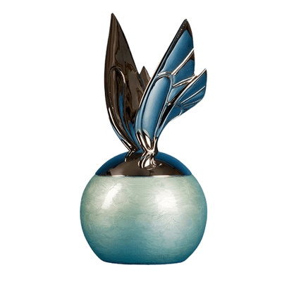 Blue Butterfly Cremation Urn