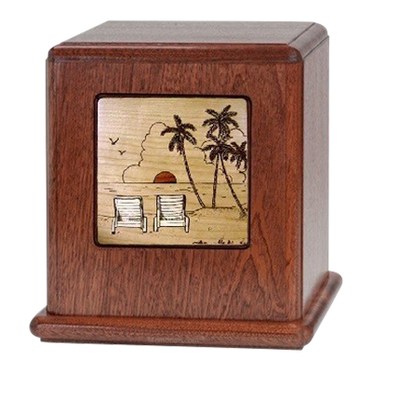 By the Beach Wood Cremation Urn