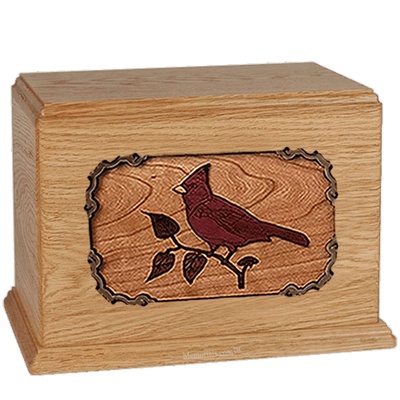 Cardinal Oak Companion Urn