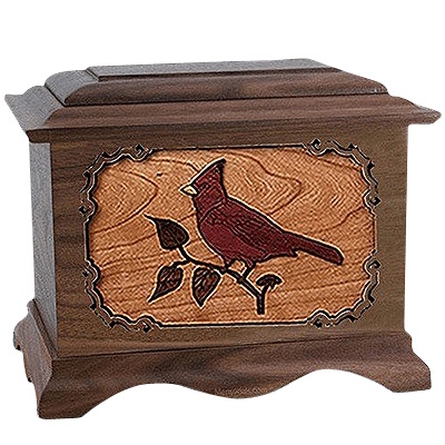 Cardinal Walnut Cremation Urn For Two