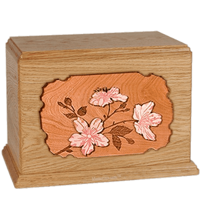 Cherry Blossom Oak Companion Urn