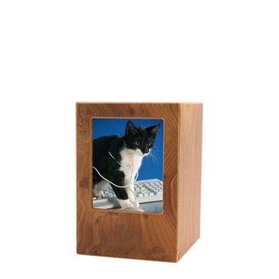 Natural Pet Keepsake Photo Wood Urn